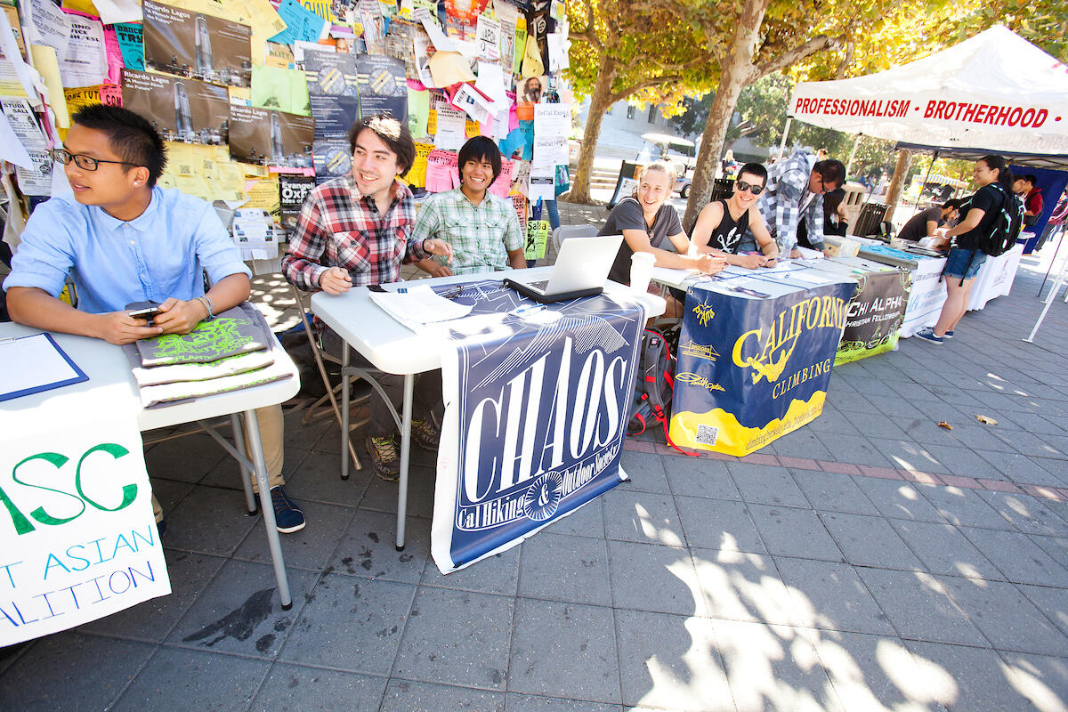 Student organizations tabeling on Sproul