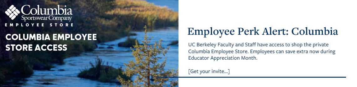 Columbia Employee Store Perk website banner