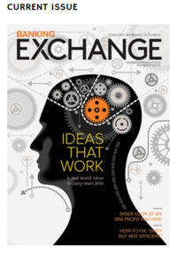 Banking Exchange Magazine Cover, December 2015 Issue.